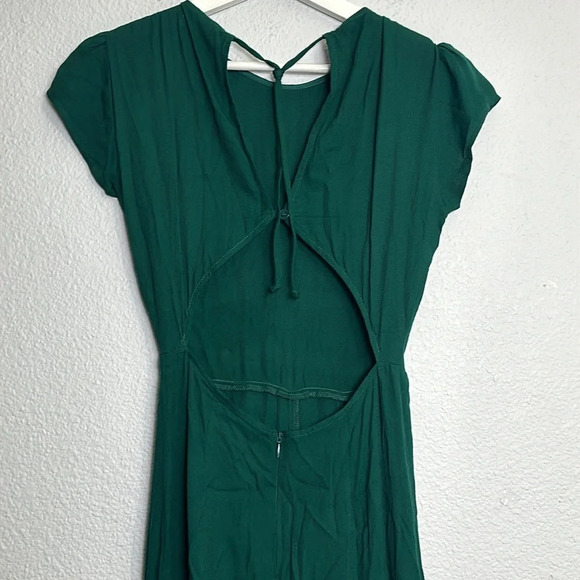 Reformation Mayer Green Emerald Jumpsuit Womens Size 0 Back Keyhole Festival - Picture 6 of 16